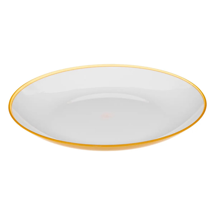 Assiette 25 cm Jaune moutarde Square