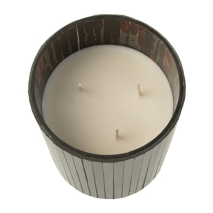 J-Line bougie parfumée Noa - Woody Aurora - verre - brun - medium - 55H