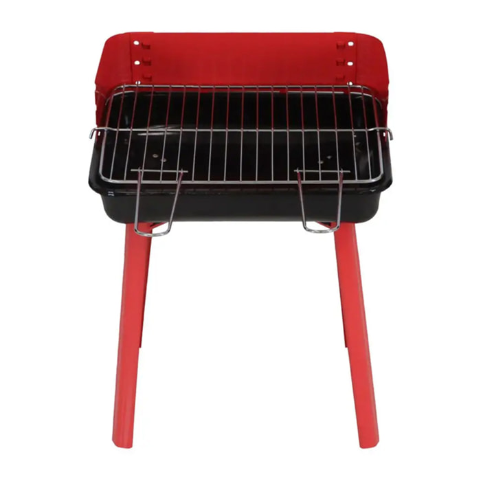 Barbacoa Parrilla Rojo 35x28x44 Cm