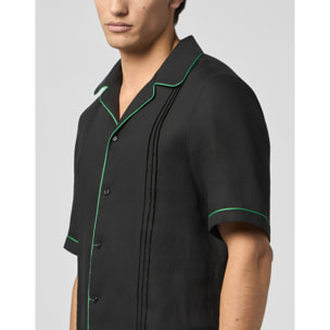 PHILIPP PLEIN Linen Bowling Shirt Plein Tennis