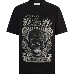PHILIPP PLEIN Round Neck T-Shirt Skull Tennis