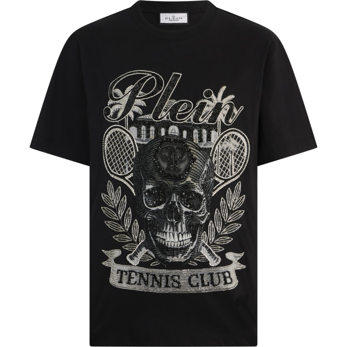PHILIPP PLEIN Round Neck T-Shirt Skull Tennis