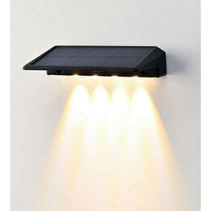 OMEGA Set 2pz faretti da muro solare 4led 3000k