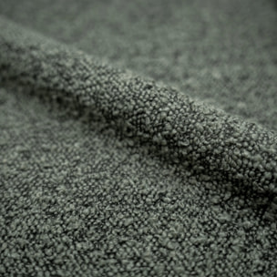 Lot de 2 chaises en tissu bouclé vert et pieds en métal noir - Iris