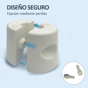 Pack de 4 Pesos para Carpas Plegables Soportes Rellenables con 9,5 kg de Agua o 12 kg de Arena Pesos para Cenador con Perillas de Fijación Ø24x25,5 cm Blanco