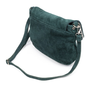 Amanda borsa a tracolla donna. Pelle autentica finitura Scamosciata.