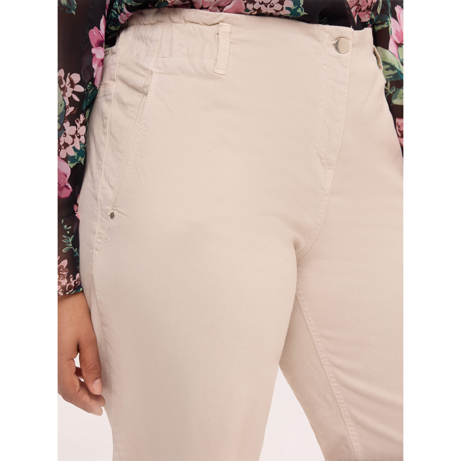 Fiorella Rubino - Pantaloni Balloon in misto cotone - Beige