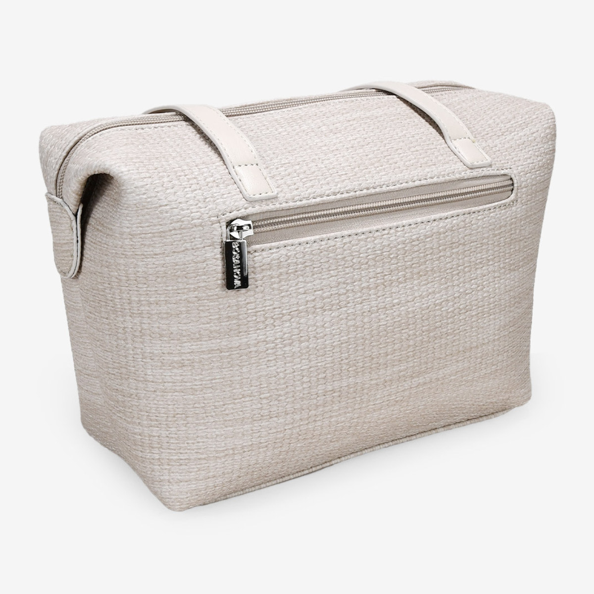 Bolso shopper taupe copn cremallera