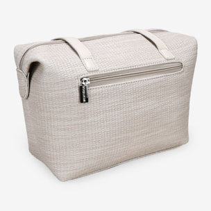 Bolso shopper taupe copn cremallera