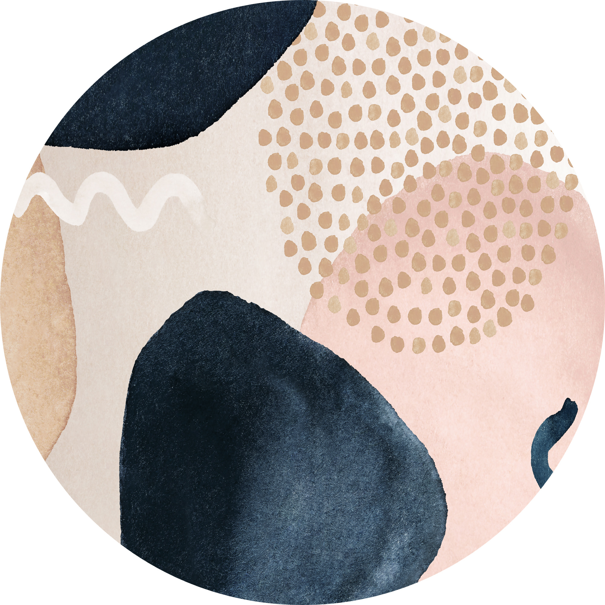 Alfombra de vinilo CERAMIKO, Katerina, diseño moderno [Diam] 180 cm