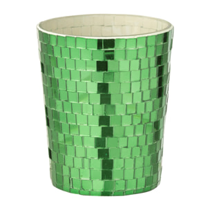 J-Line bougie parfumée Miroir - Tea & Herbs - verre - vert