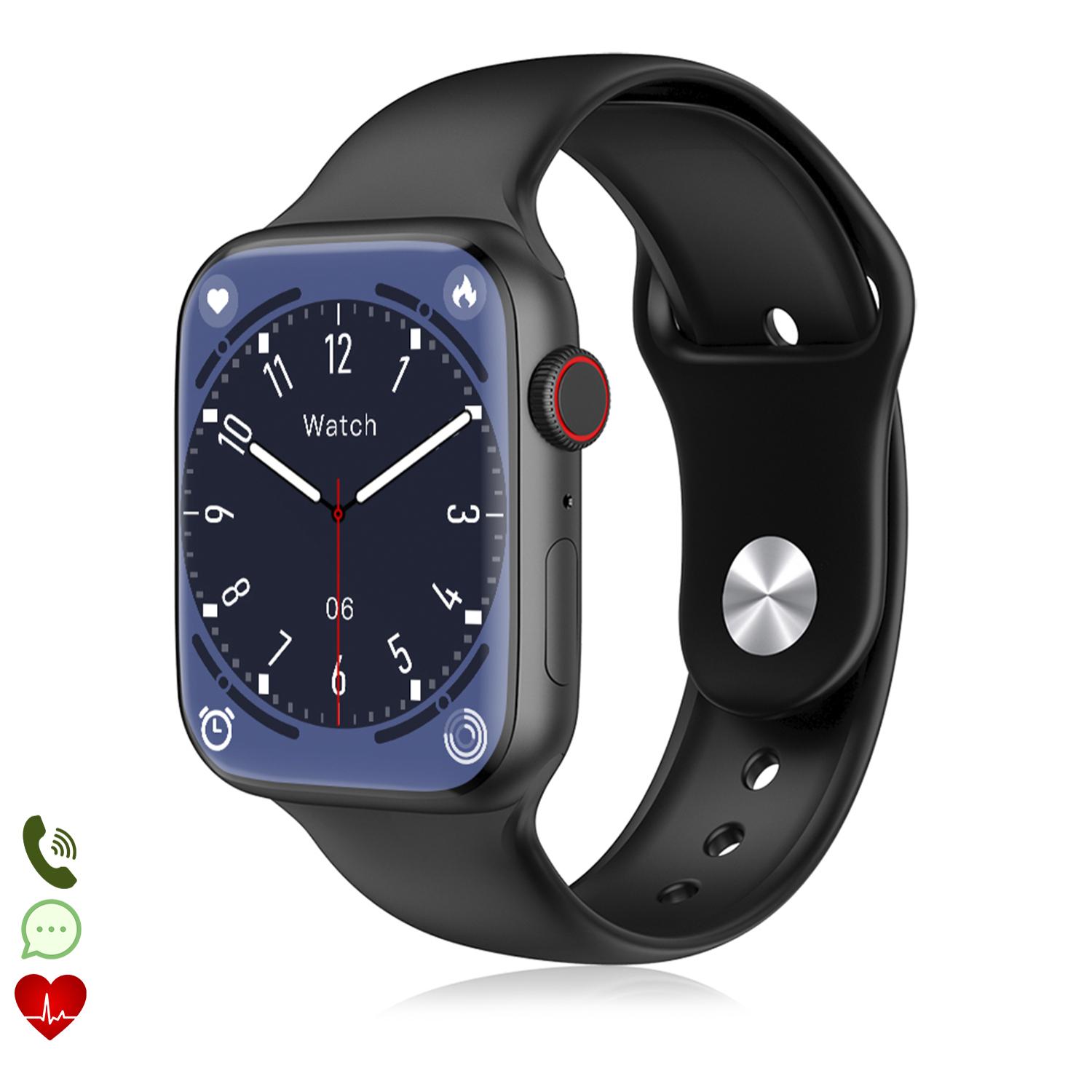 Smartwatch W29 Max con schermo 2.1 e modalità sempre attivo. Cardiofrequenzimetro 24 ore, O2 nel sangue, notifiche app.