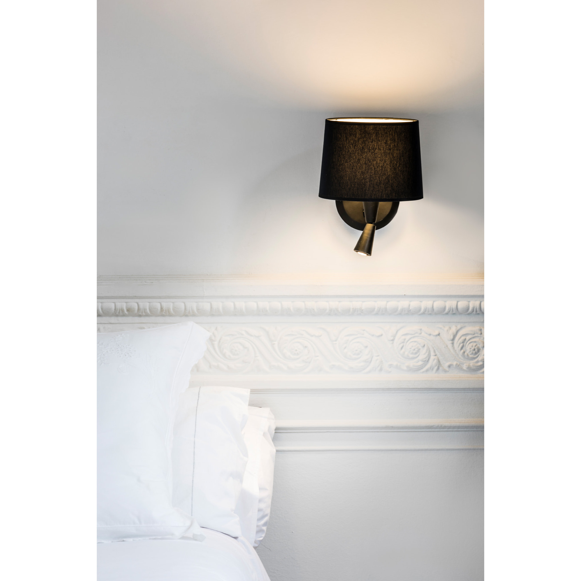 CONGA Lampe applique avec lecteur noire/noire