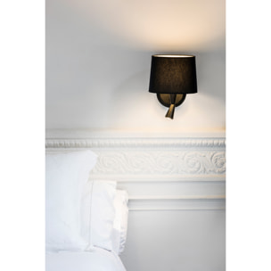 CONGA Lampe applique avec lecteur noire/noire