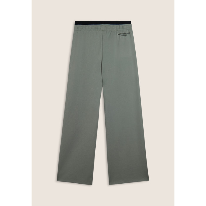 Pantaloni donna oversize con ricamo