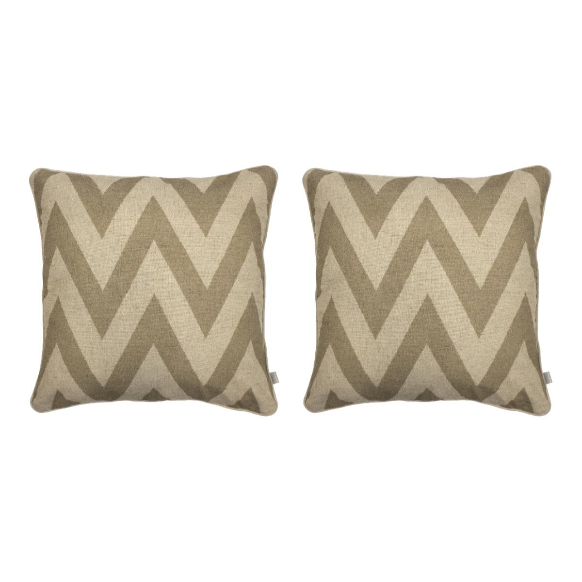 Lot de 2 housses de coussin MEENA CARRÉ - lin