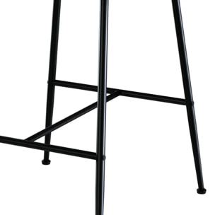 Lot de 2 chaises pour îlot central 66,3 cm en tissu bouclé noir - Groom