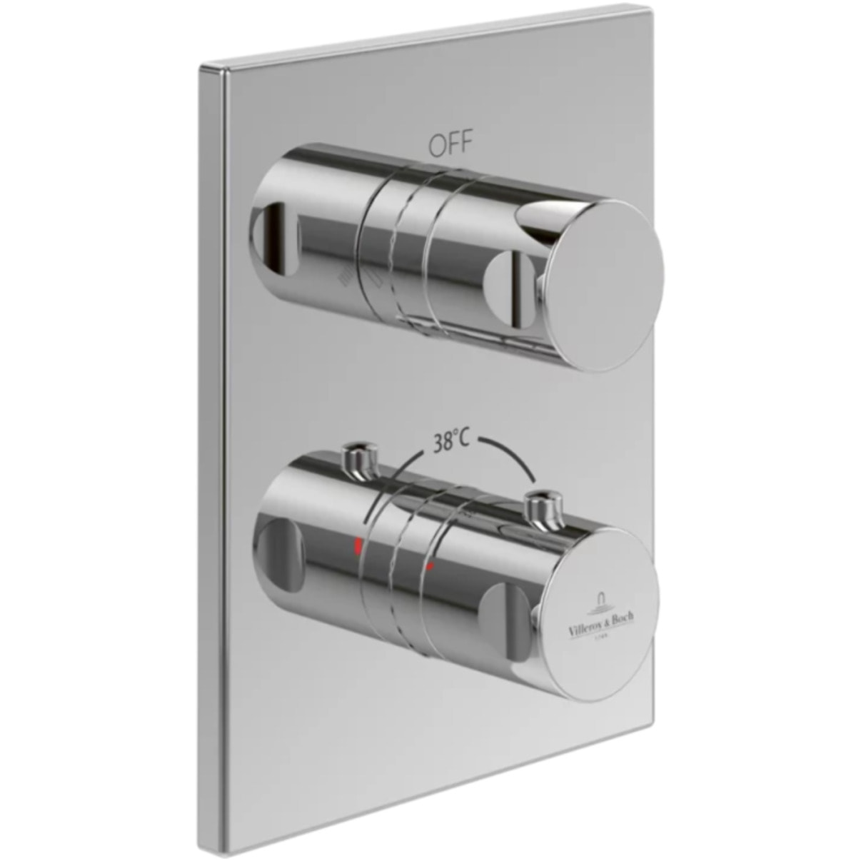 Façade mitigeur thermostatique encastré 2 voies VILLEROY ET BOCH Universal Taps & Fittings rectangle