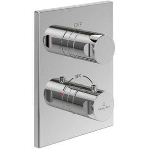 Façade mitigeur thermostatique encastré 2 voies VILLEROY ET BOCH Universal Taps & Fittings rectangle