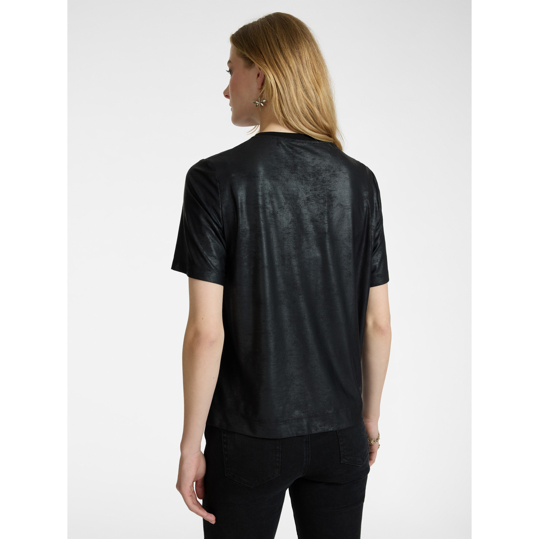 Elena Mirò - T-shirt con ricamo Monogram - Nero