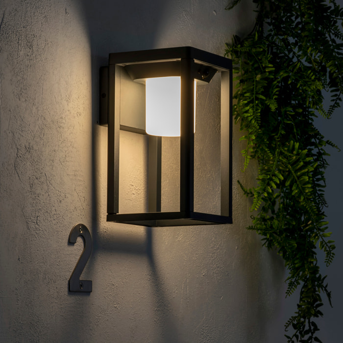 FORLIGHT Bow - Aplique Solar Exterior LED 3W. Aplique de Pared con Placa Solar para Jardín | Terraza. Blanco Cálido 3000K. Colo