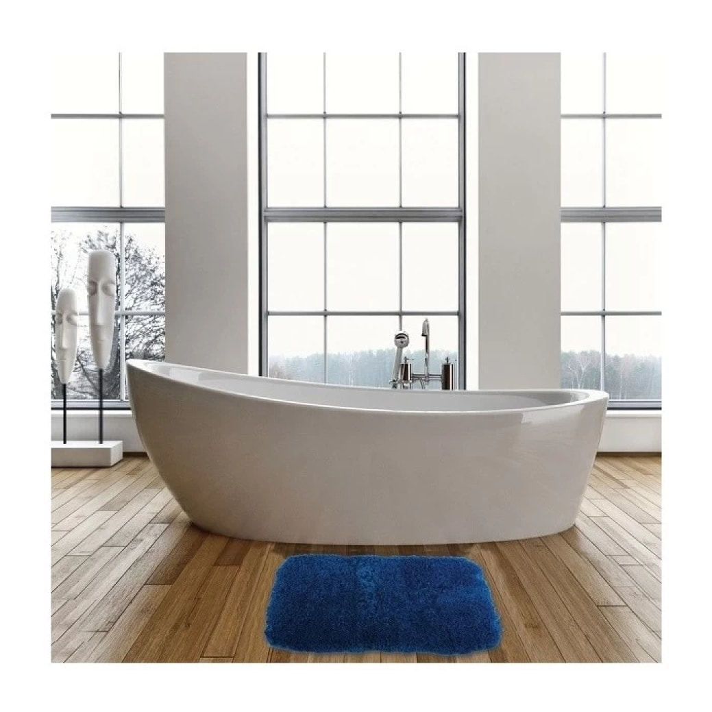 Tapis de bain Microfibre 50x70cm Bleu Marine MSV