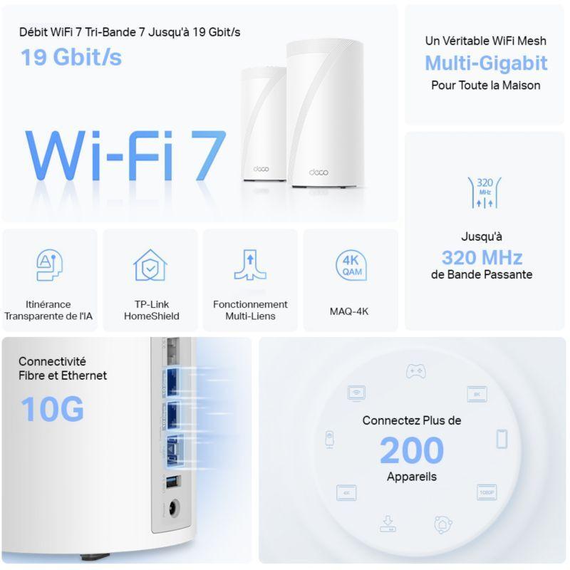 Routeur Wifi TP-LINK Deco BE85 WIFI 7 Mesh(1-pack)