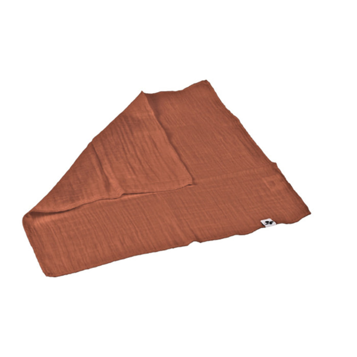 Lot de 3 serviettes 40x40 cm en gaze de coton - GAIA