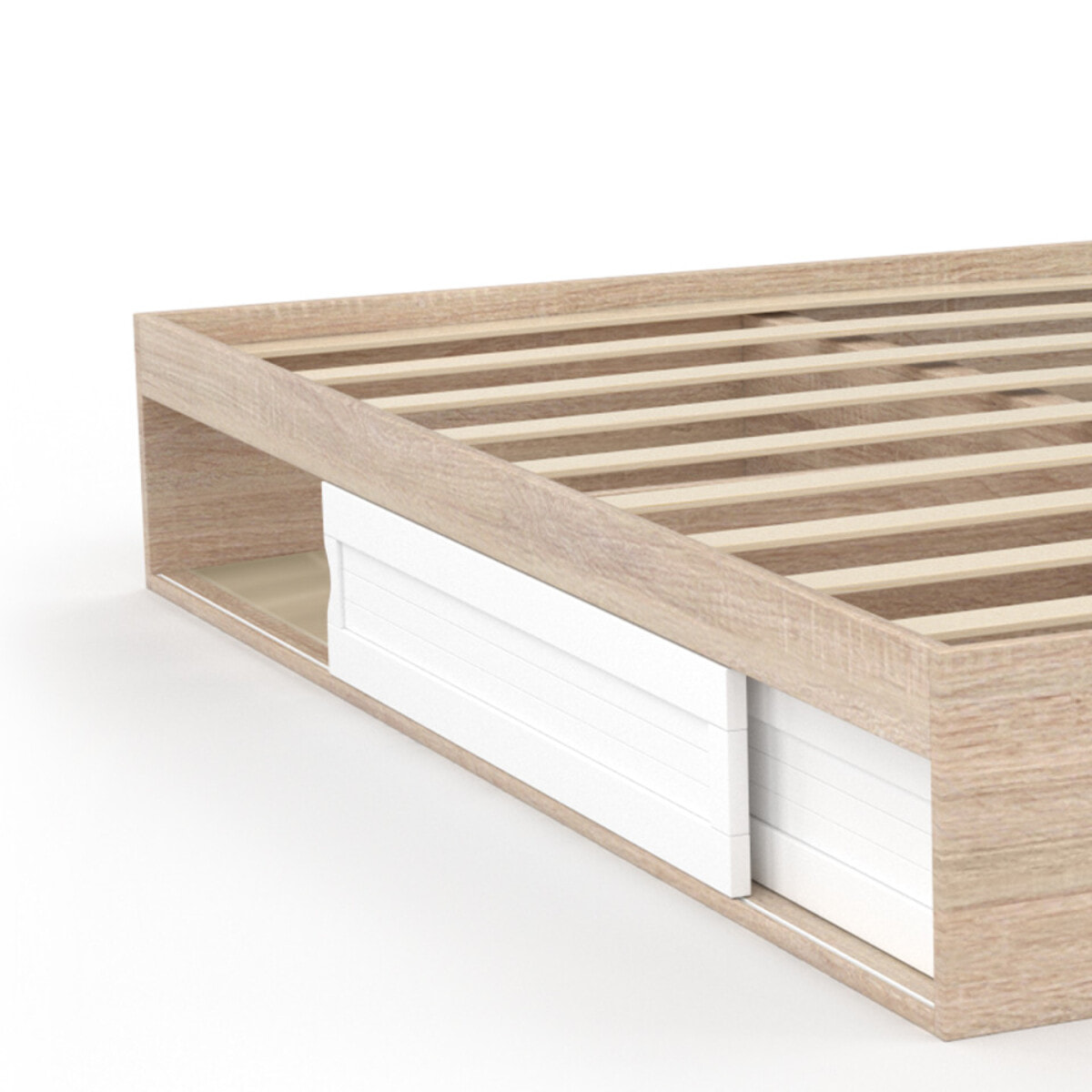 Cadre de lit Orem - Bois - Blanc