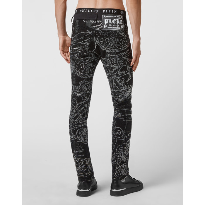 PHILIPP PLEIN Vaqueros de corte recto TATTOO