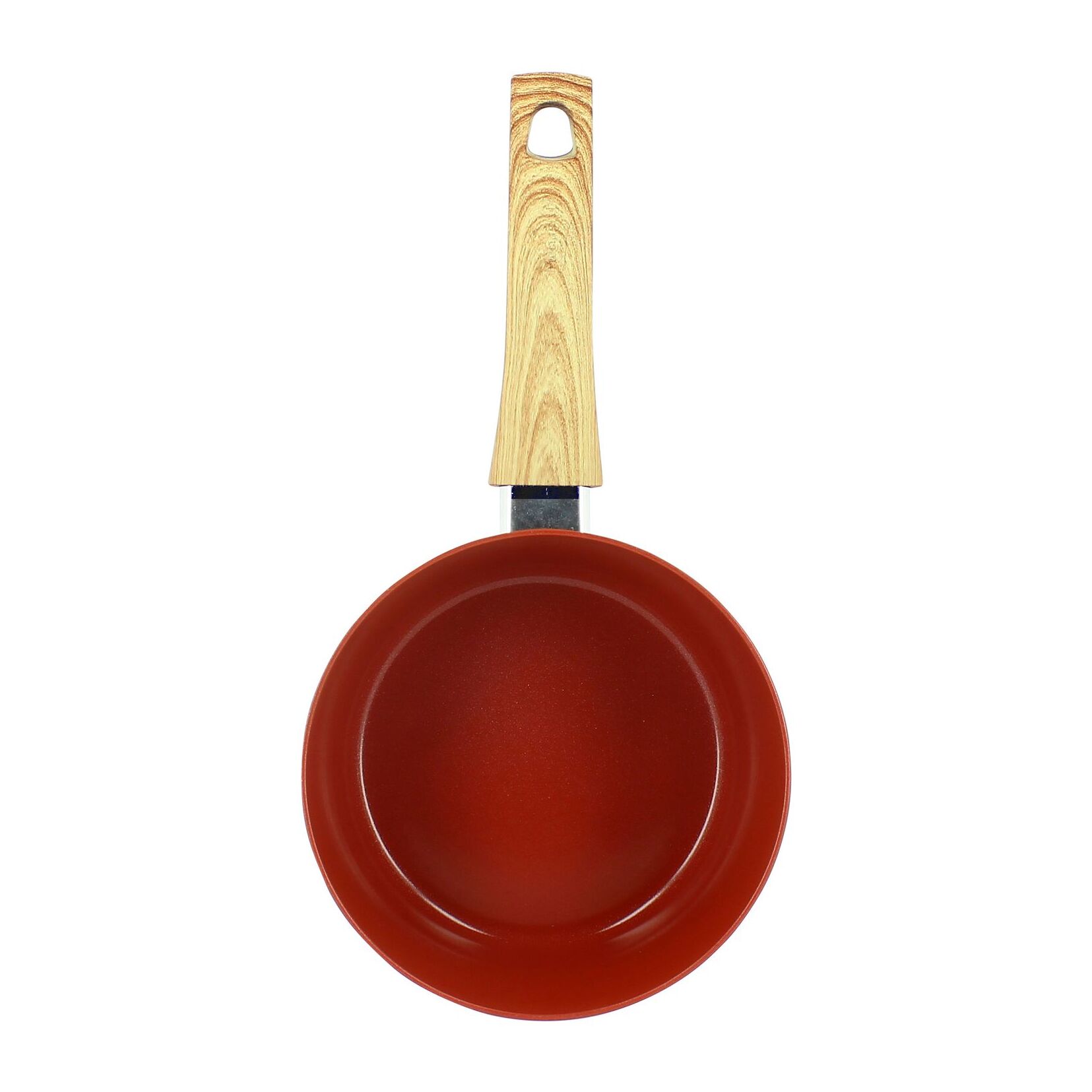 Casserole 16cm en aluminium recyclé brique - tous feux COLORAMA