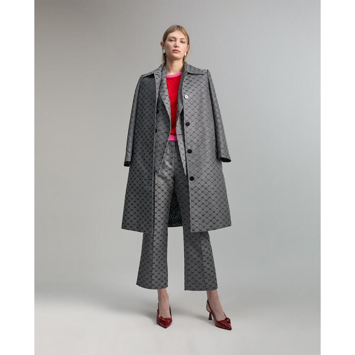 Giacca lunga con logo