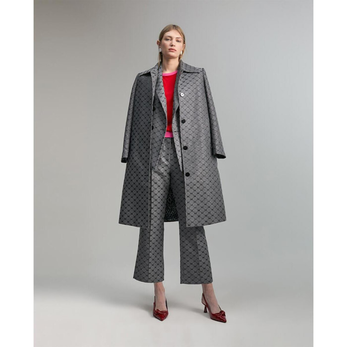 Giacca lunga con logo