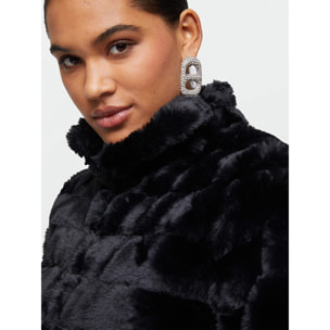Fiorella Rubino - Chaqueta corta con efecto peluche - Negro