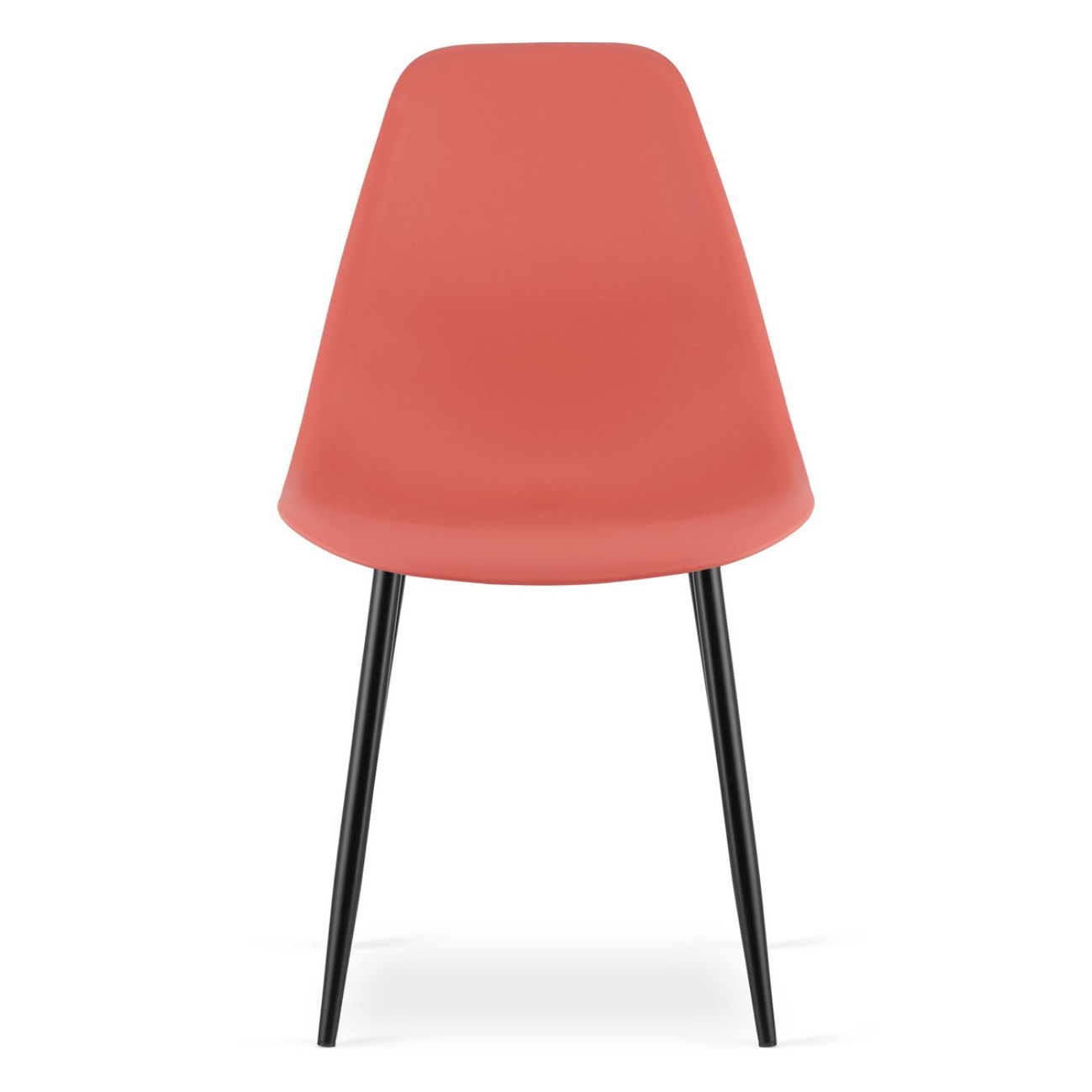 Set di 2 sedie moderne WAT in polipropilene rosso cinabro