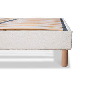 Sommier en Kit | 2 Places | laine bouclée blanc