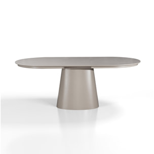 Table à manger extensible Tomasucci RAUMA, en MDF, taupe, 160/200/240 × 100 × 75,5 cm