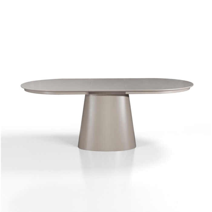 Table à manger extensible Tomasucci RAUMA, en MDF, taupe, 160/200/240 × 100 × 75,5 cm