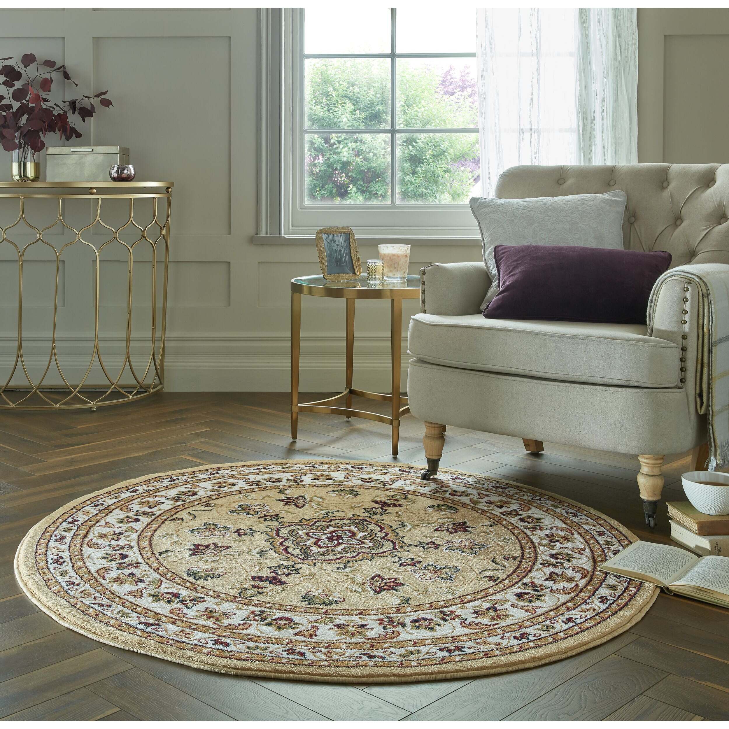 Tapis rond SHERBORNE Beige