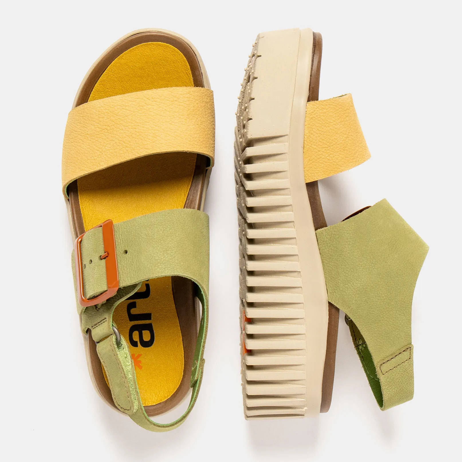 Sandalia de cuña 1578 MULTI LIKEN-HONEY/BRIGHTON color Liken-honey