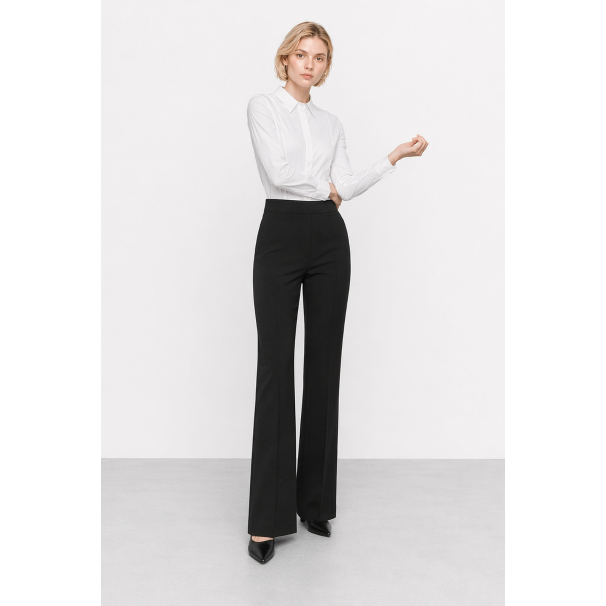 Kocca - Pantaloni da donna sartoriali a vita alta con tasche Donna