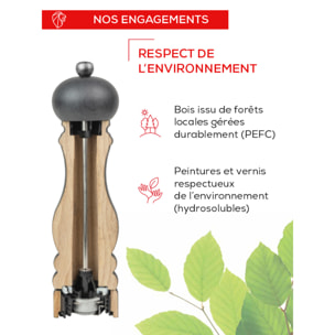 MOULIN À POIVRE BOIS CHOCOLAT 27 CM Moulin chocolat
