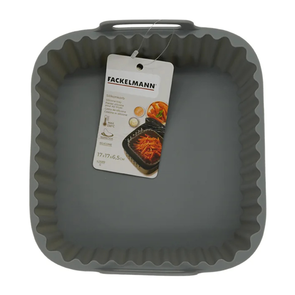 Panier pour air fryer carrés en silicone Fackelmann