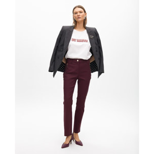 Pantaloni con tasche con zip in tessuto elastico