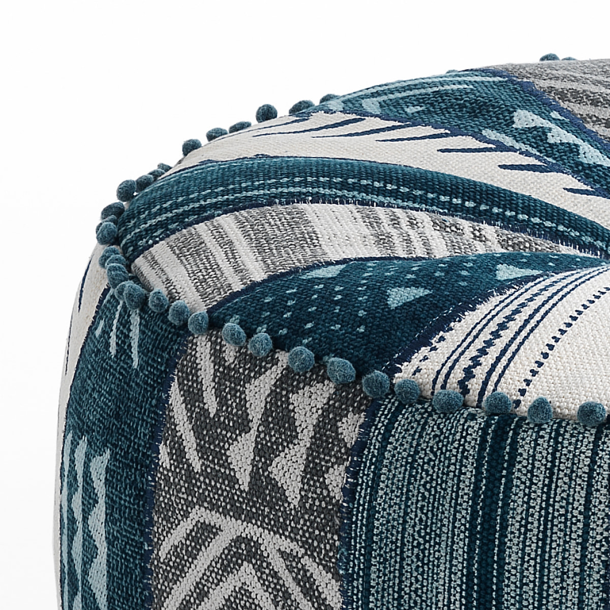 TOMASUCCI Pouf rotondo YARA BLUE PATCH Multicolore