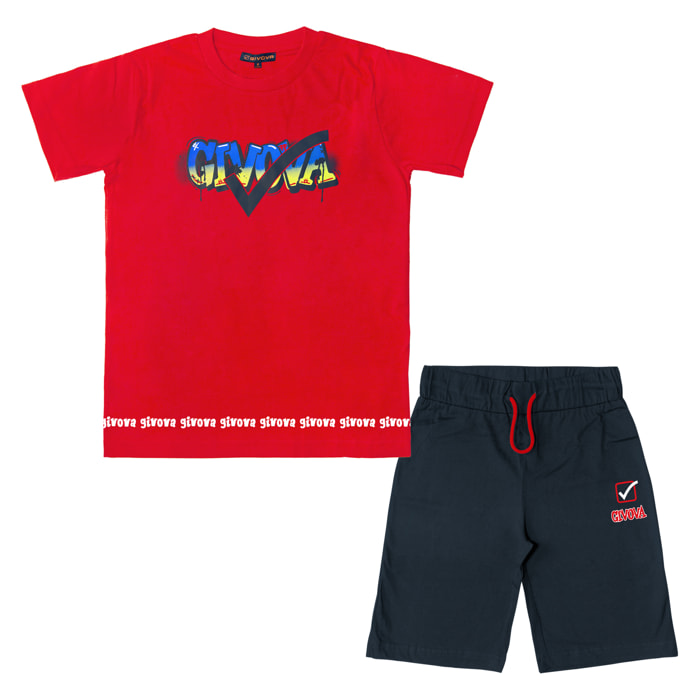 Completo Corto Bimbo Ragazzo GIVOVA Cotone