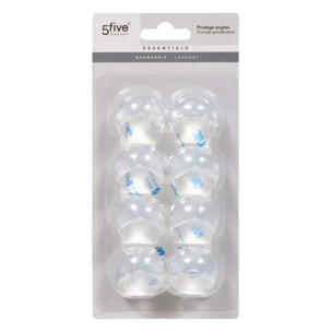 Lot de 8 protège-angles silicone transparent