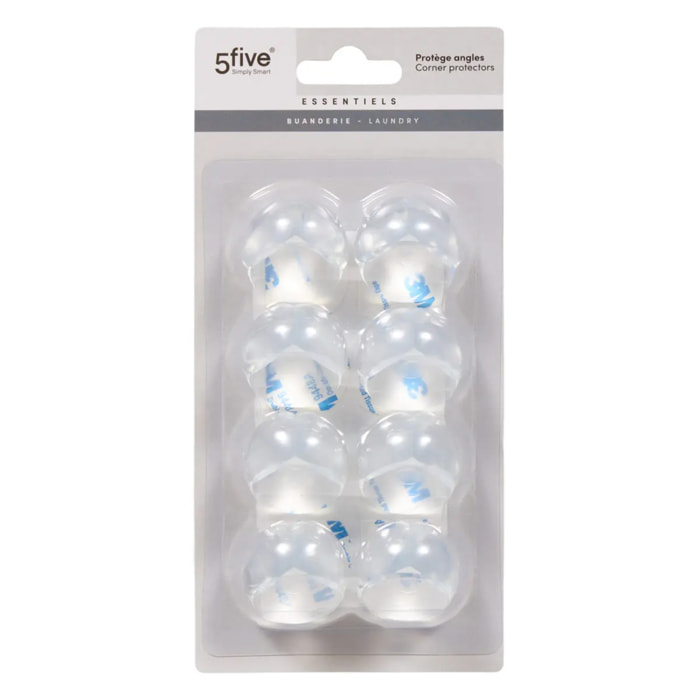 Lot de 8 protège-angles silicone transparent