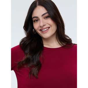 Fiorella Rubino - Camiseta de cuello redondo en mezcla de viscosa - Rojo