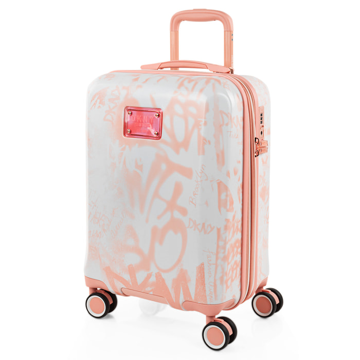 Maleta Pc Pequeña Dkny Rebellion White+Venus Rose